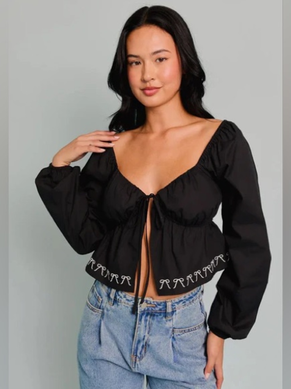 Le lis puffy sleeve top
